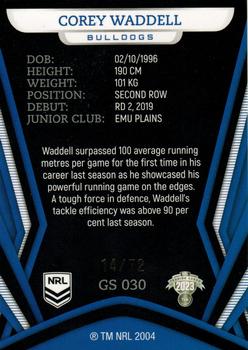 2023 NRL Traders Titanium - Gold Pearl Special #GS030 Corey Waddell Back